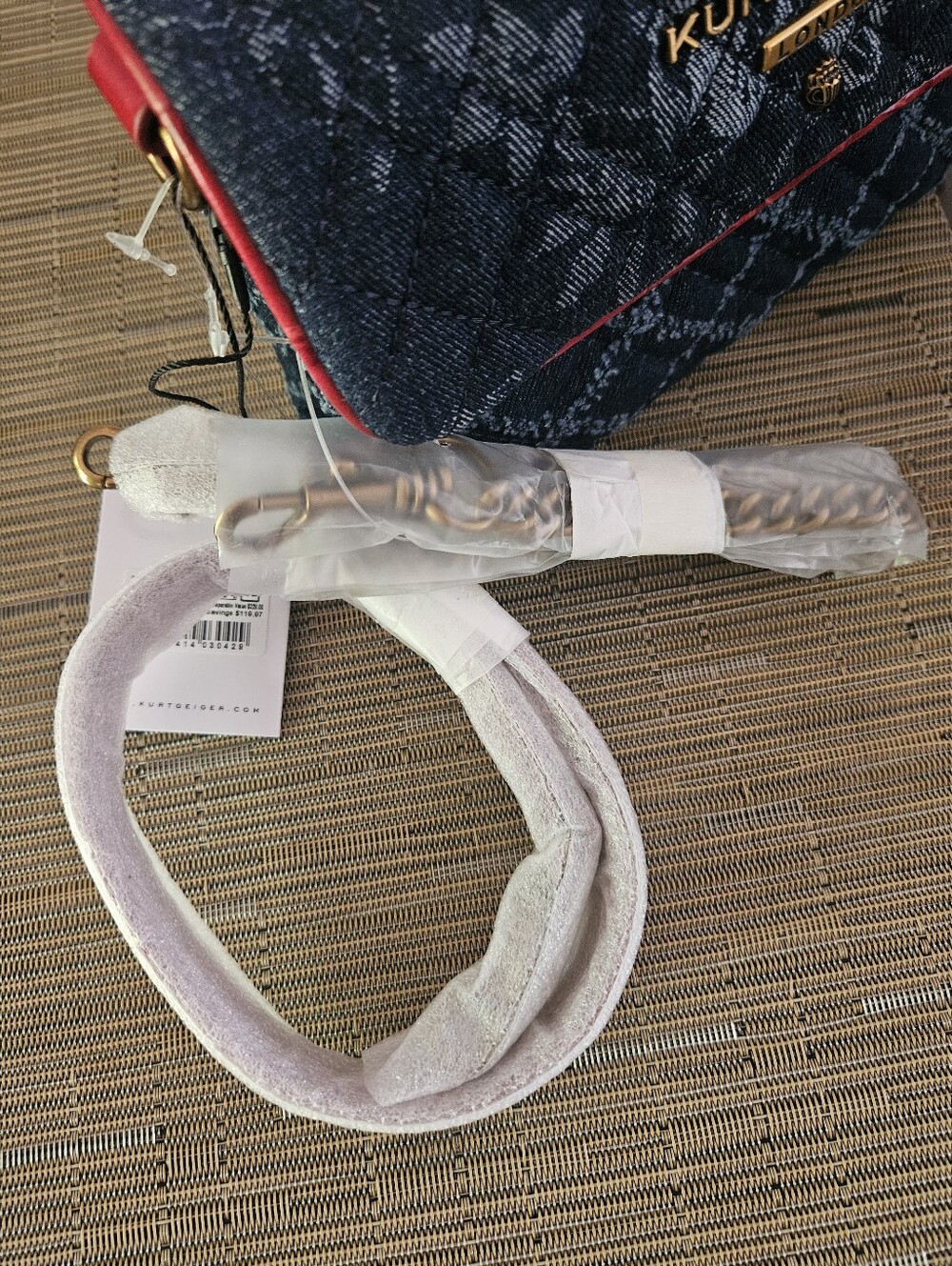 Kurt Geiger Denim Quilted Crossbody - Picture 12 of 12